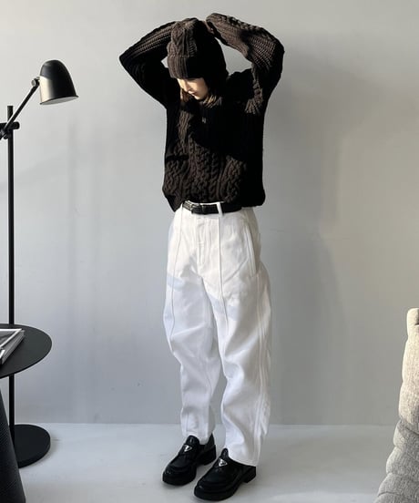cable knit black