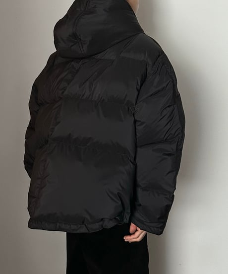 hooded down jacket(black)
