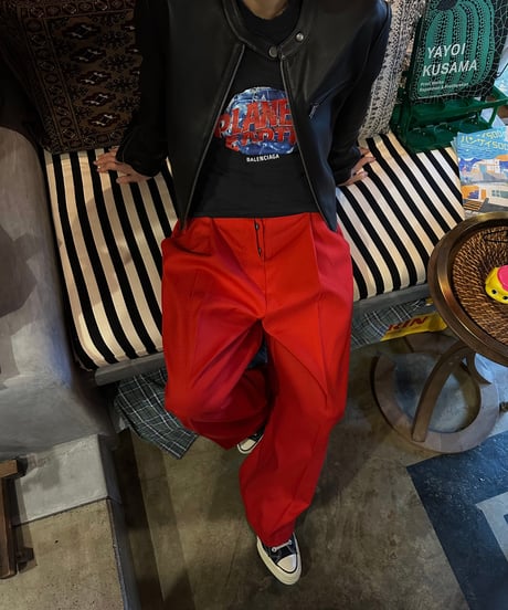 1tuck casual slacks red