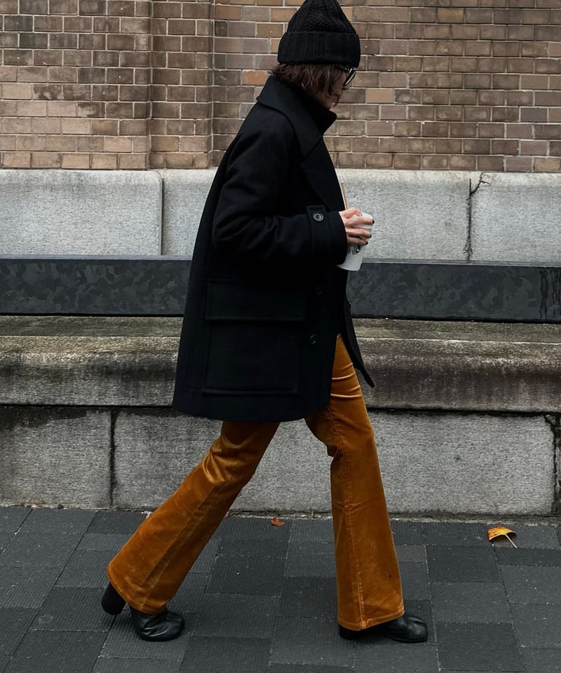 ok soon オクスンピーコート ブラック pea coat black | ok.soon