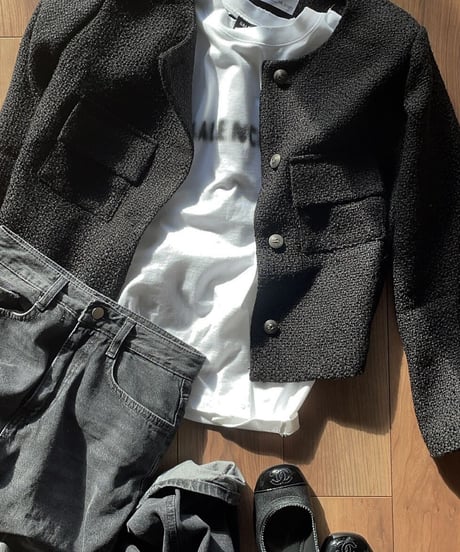tweed jacket black