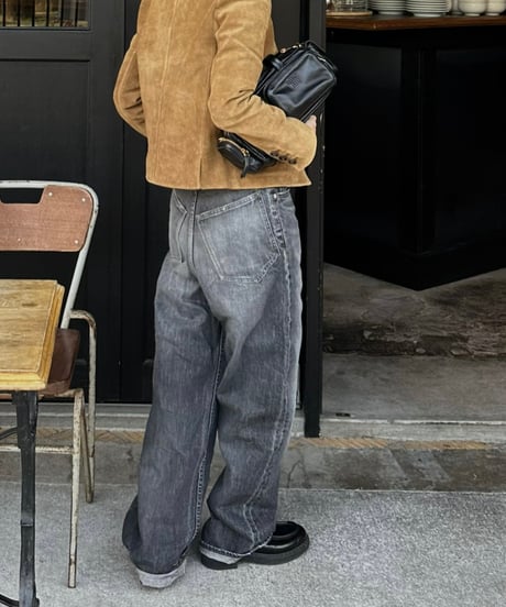original wide denim black