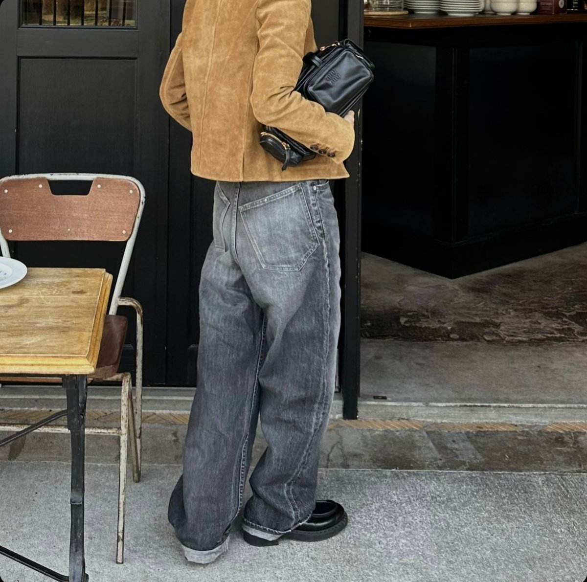 original wide denim black | ok.soon