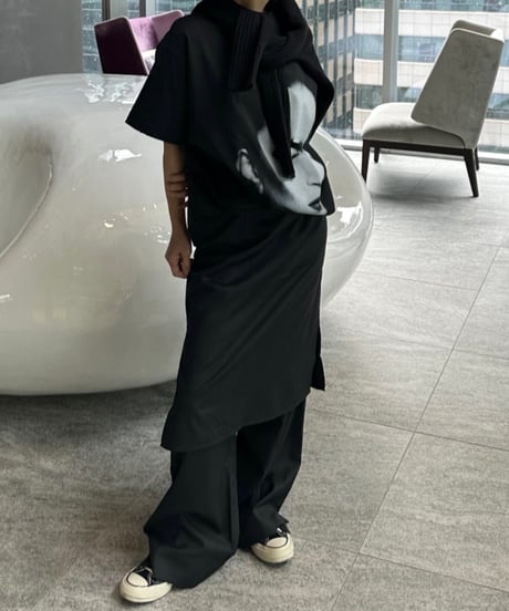 trousers with skirt