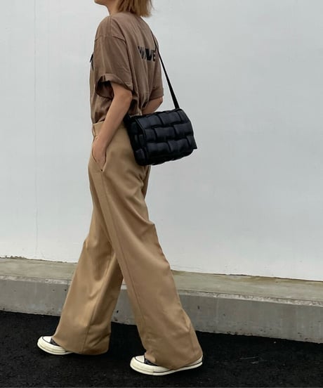 ワイドストレートスラックスcamel