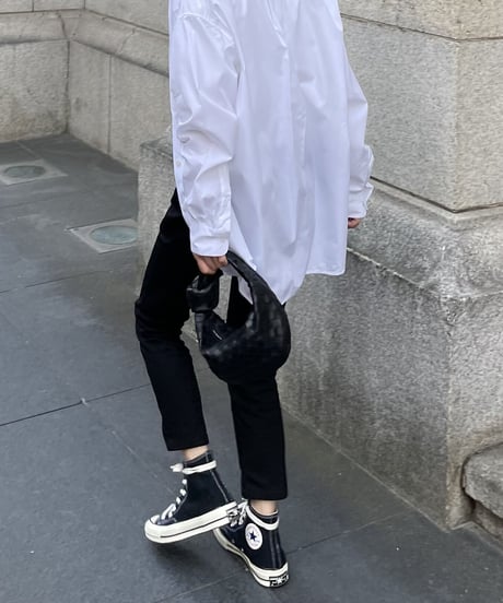 cotton slim pants (black)