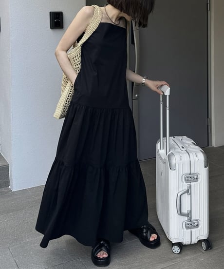 long tiered dress