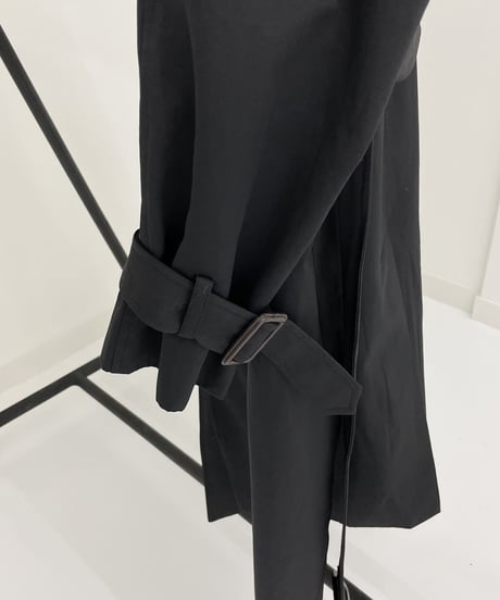 ［regular length］cotton trench coat (beige/black)