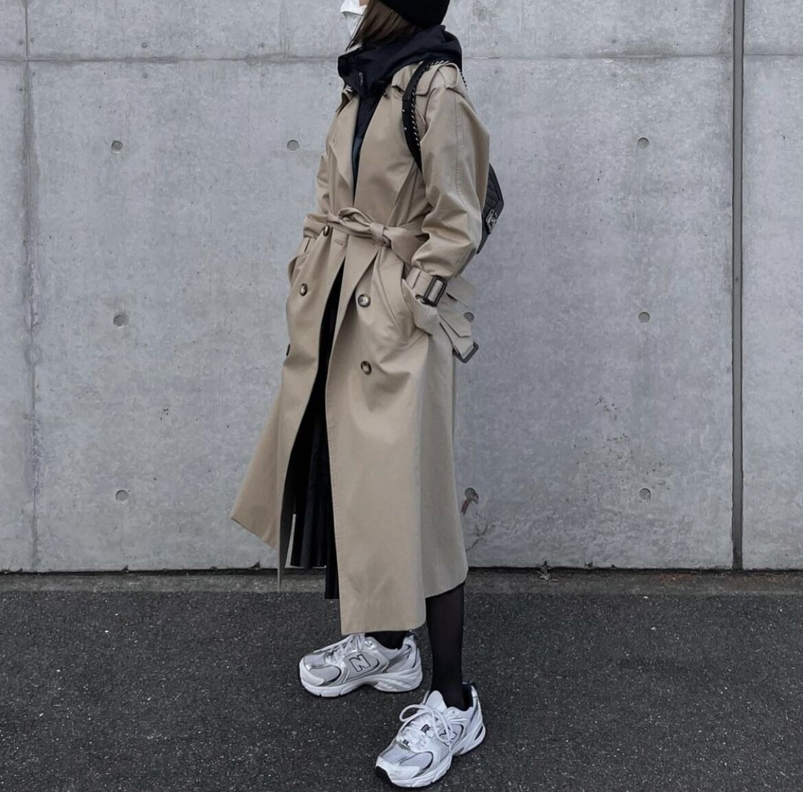 【極美品】L'Or 3way trench coat laubeblanc55cm×1760cm