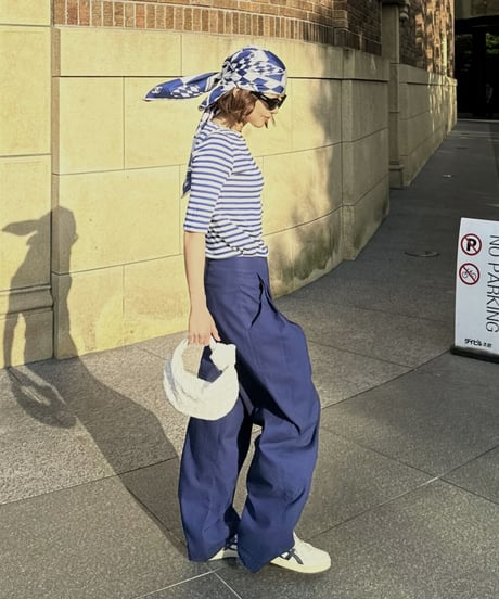 wide slacks navy