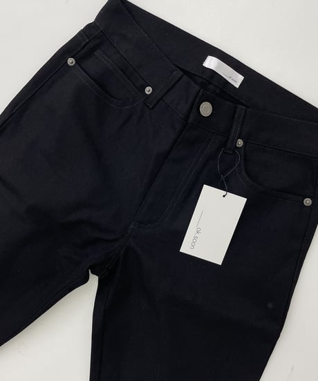 cotton slim pants (black)
