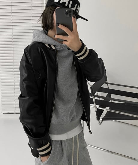 compact hoodie (black/gray)