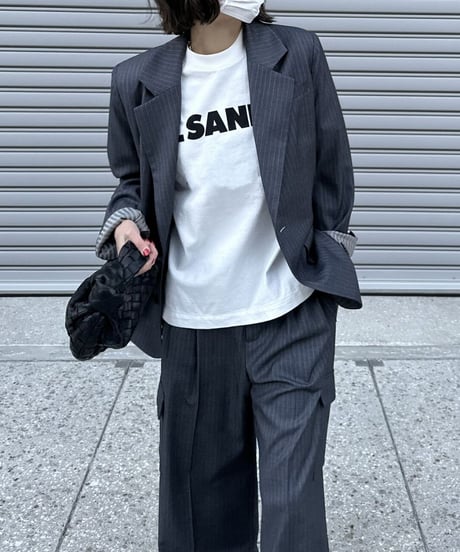 pinstripe tailored jacket