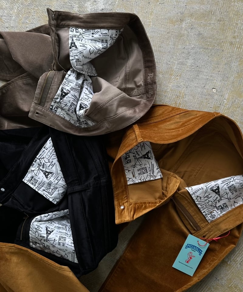 ok.soon×piccadilly velours pants(black/brown/ca ok.soon×piccadilly velours pants(black/brown/ca