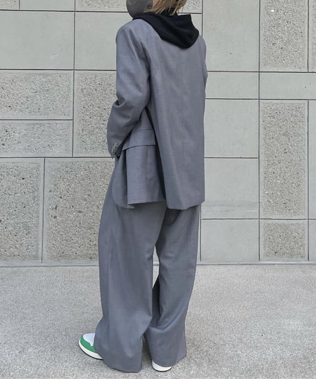 over size set up suit(gray/beige)