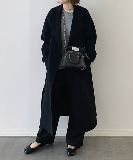 light melton coat(gray/black)