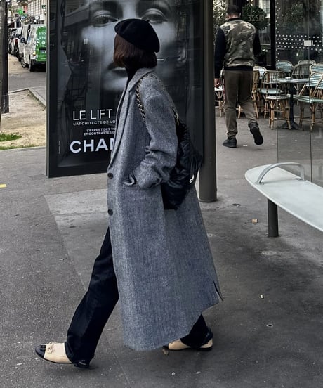 herringbone wool coat