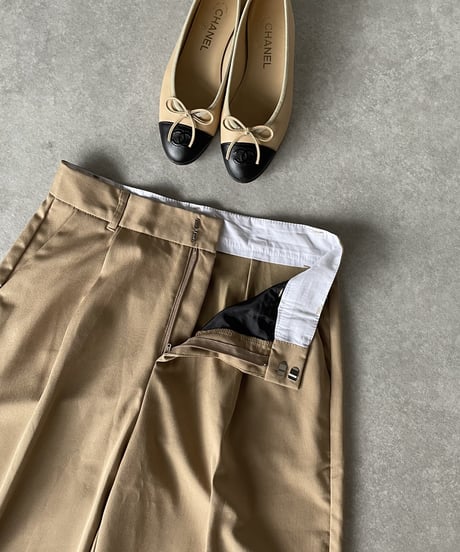 ワイドストレートスラックスcamel