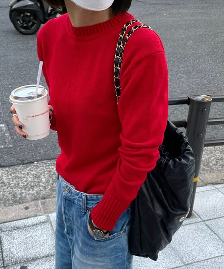cotton sweater (red)