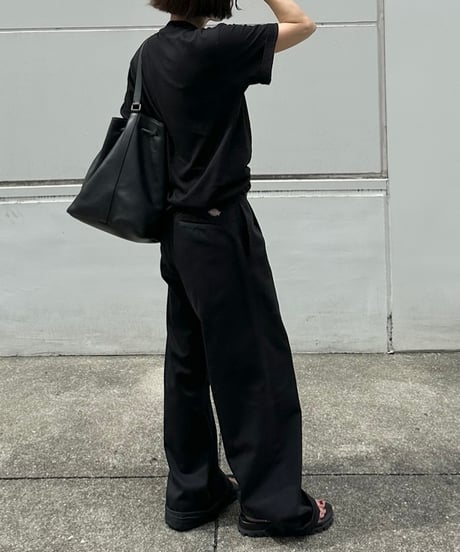 ok.soon×dickies wide chino pants (black)