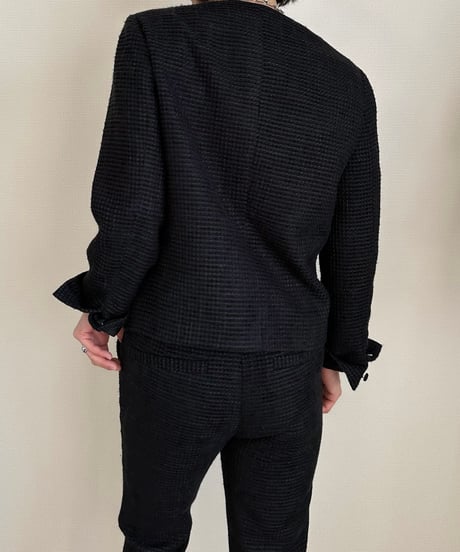 monotone tweed jacket