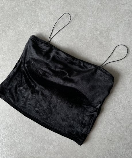 velour cami black