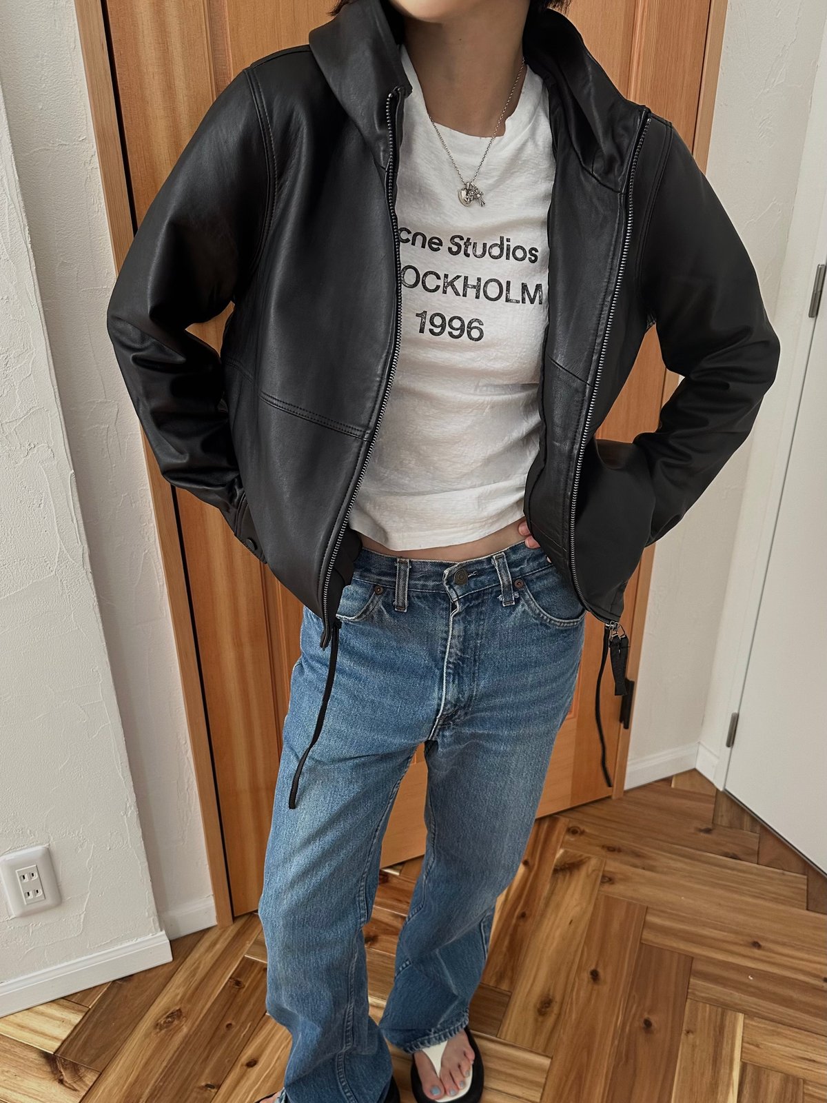 ok.soon hooded leather blousonサイズ1 【公式通販】