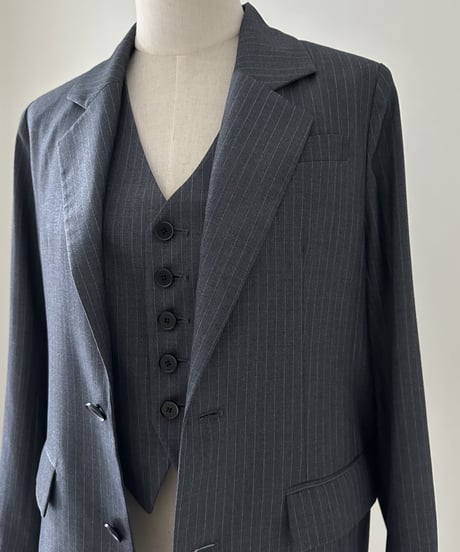 pinstripe tailored jacket