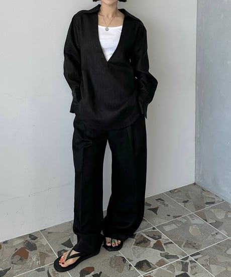 cotton linen vest & slacks