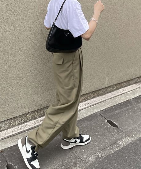 high waist tapered slacks(khaki/black/navy)