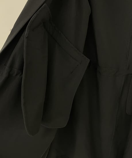 cotton hood coat (black)