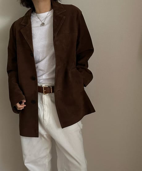 classic suede jacket brown