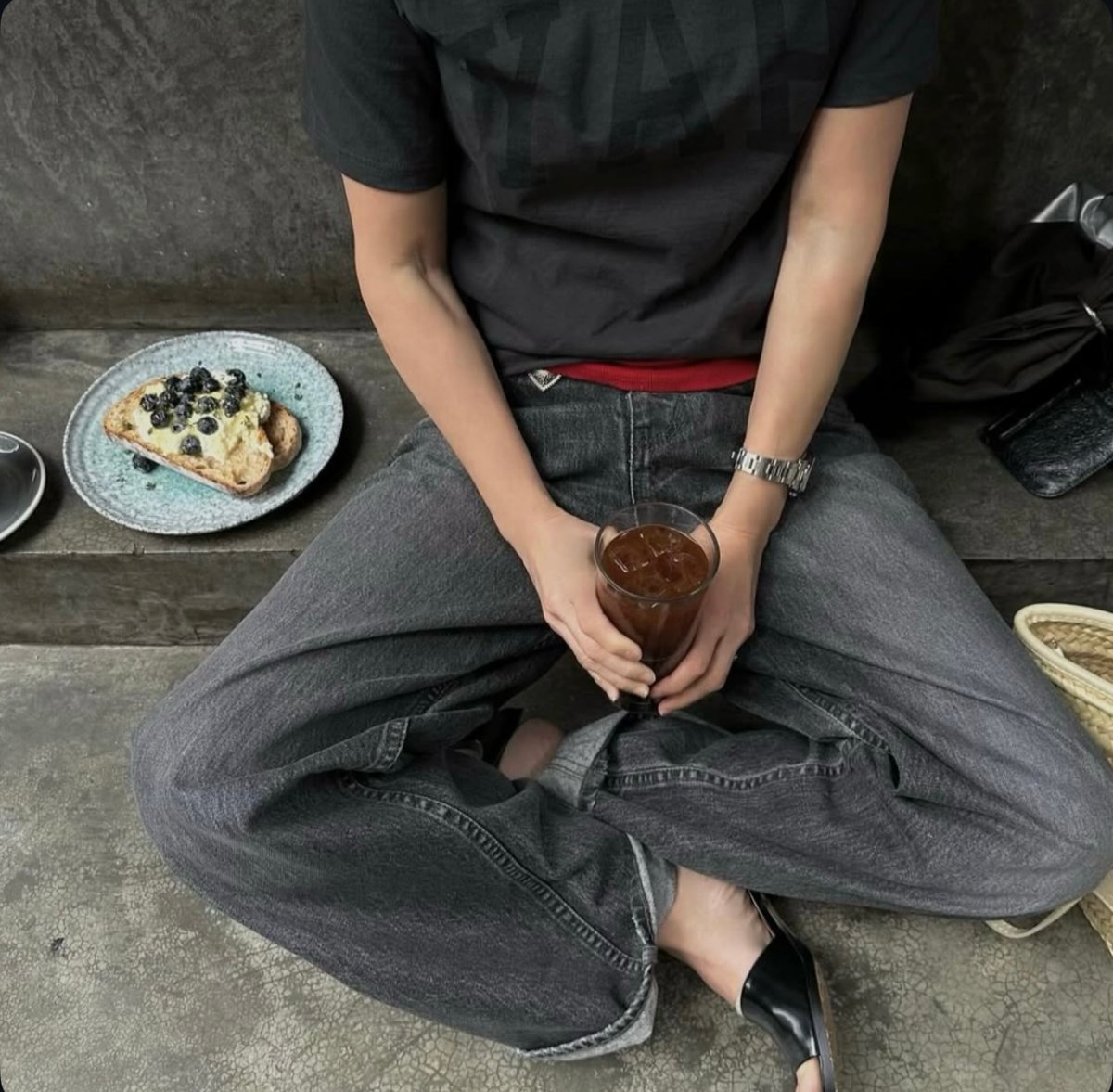 original wide denim black | ok.soon