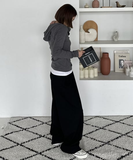 open collar hoodie tops