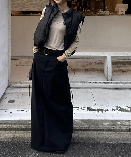 W name down vest black