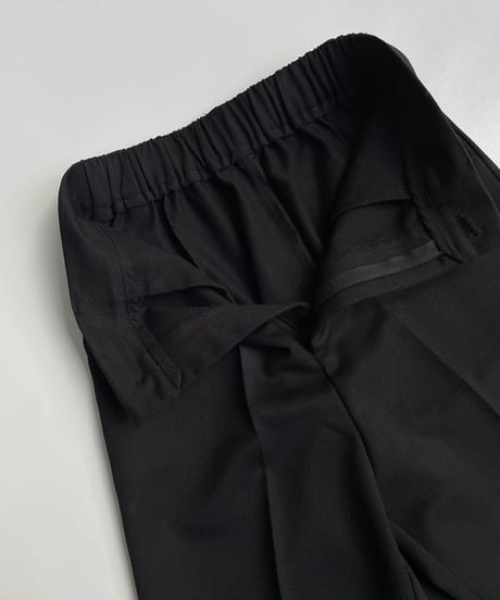 ［long length］wool blend straight slacks