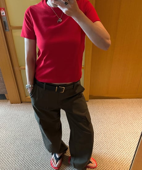 crew neck tshirt red