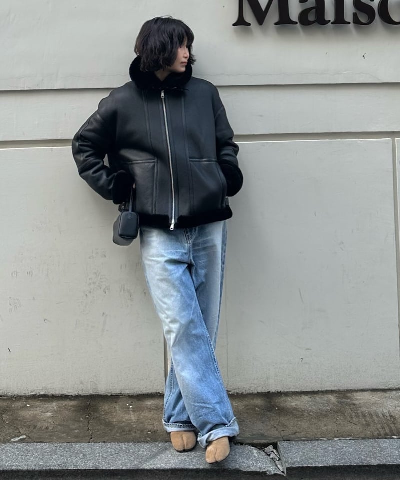 oksoon レザージャケット　サイズ1 oksoon レザージャケット サイズ1 fake leather blouson | ok.soon