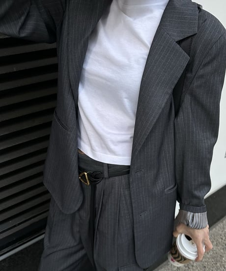 pinstripe tailored jacket