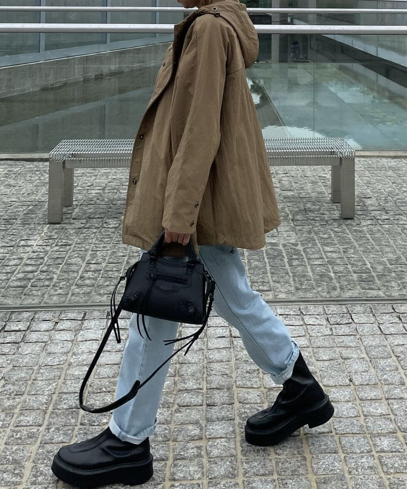 ok.soon hooded blouson オクスン フーデッドブルゾン hooded blouson(black/camel) | ok.soon