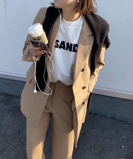 camelウール混セットアップスーツ