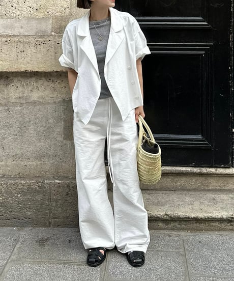 cotton linen half sleeve jacket