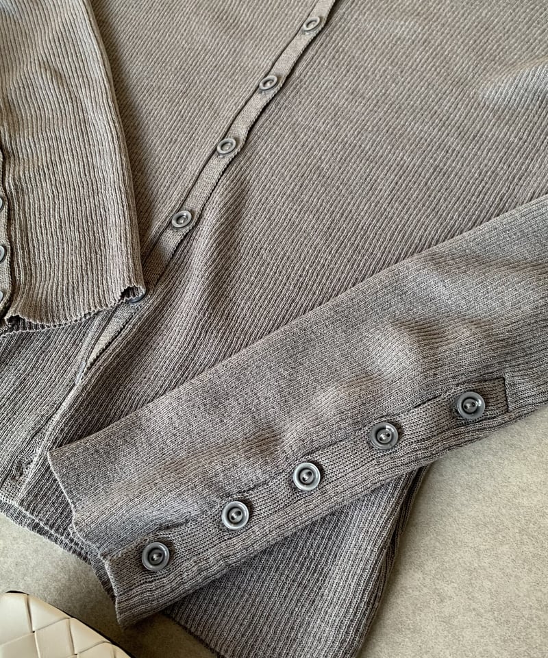 Vネックリブカーディガン | ok.soon