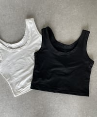 cropped tank (white/black)