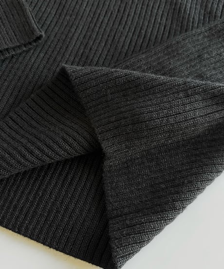 turtle neck rib knit