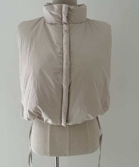 W name down vest （×FASHIRU）ecru