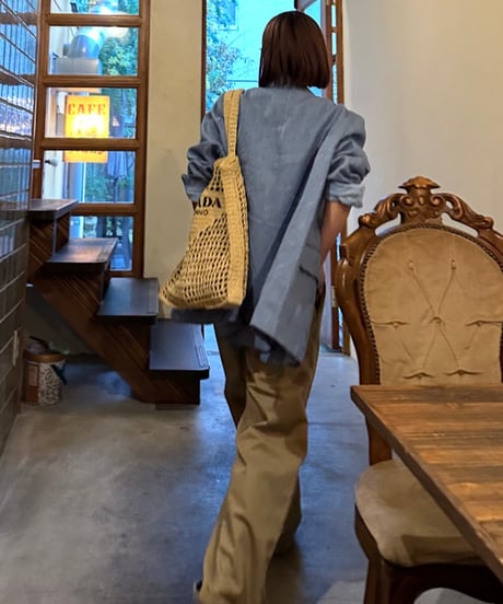 pencil stripe linen jacket blue