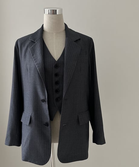 pinstripe tailored jacket