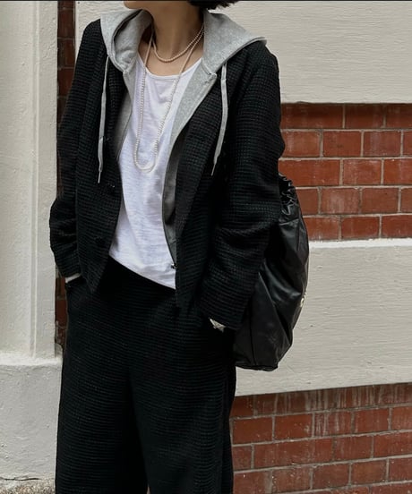 monotone tweed jacket