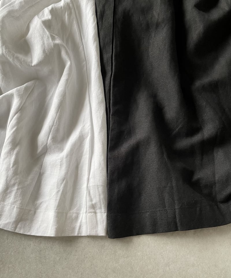 リネンロングワンピースwhite,black | ok.soon